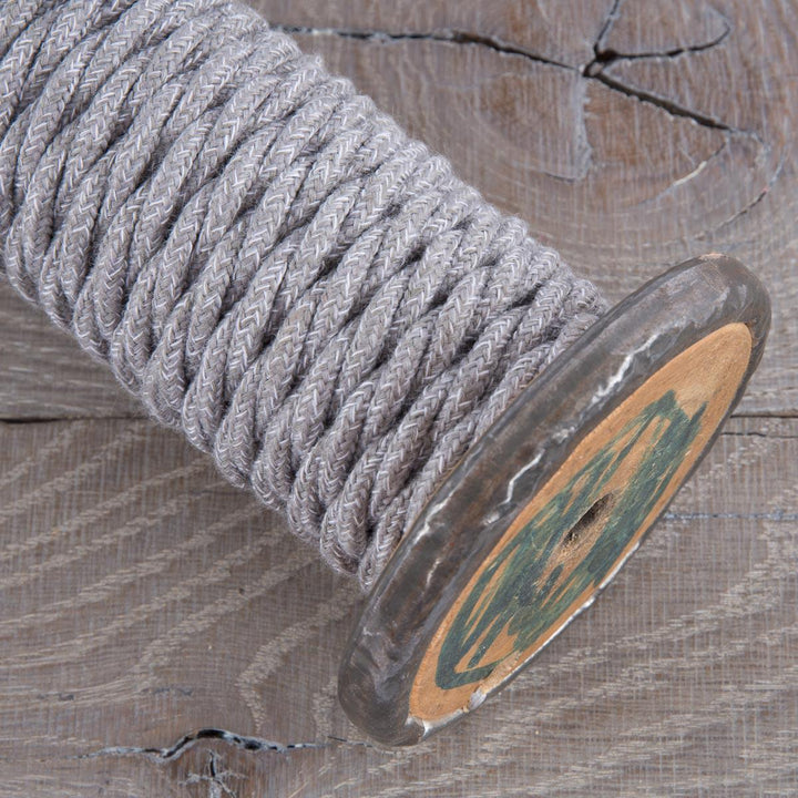 Premium Twisted Fabric Lighting Cable Linen - Grey