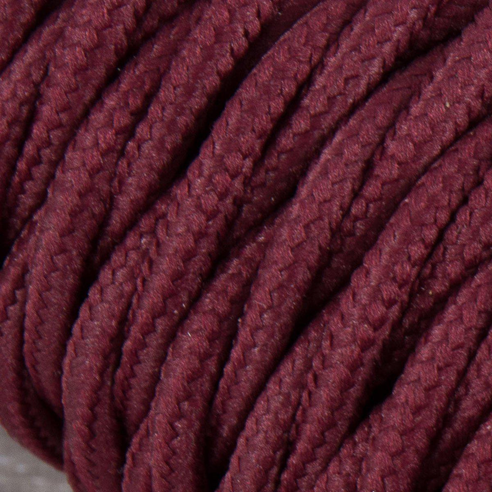Premium Twisted Fabric Lighting Cable Silk effect - Burgundy