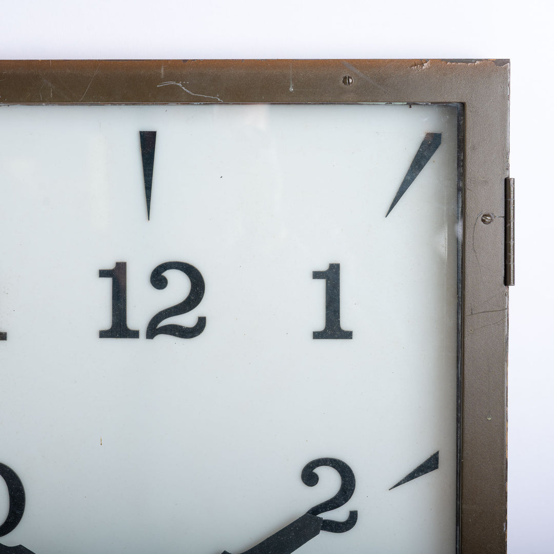 Rare Art Deco Illuminated Cinema Foyer Clock by Synchronome