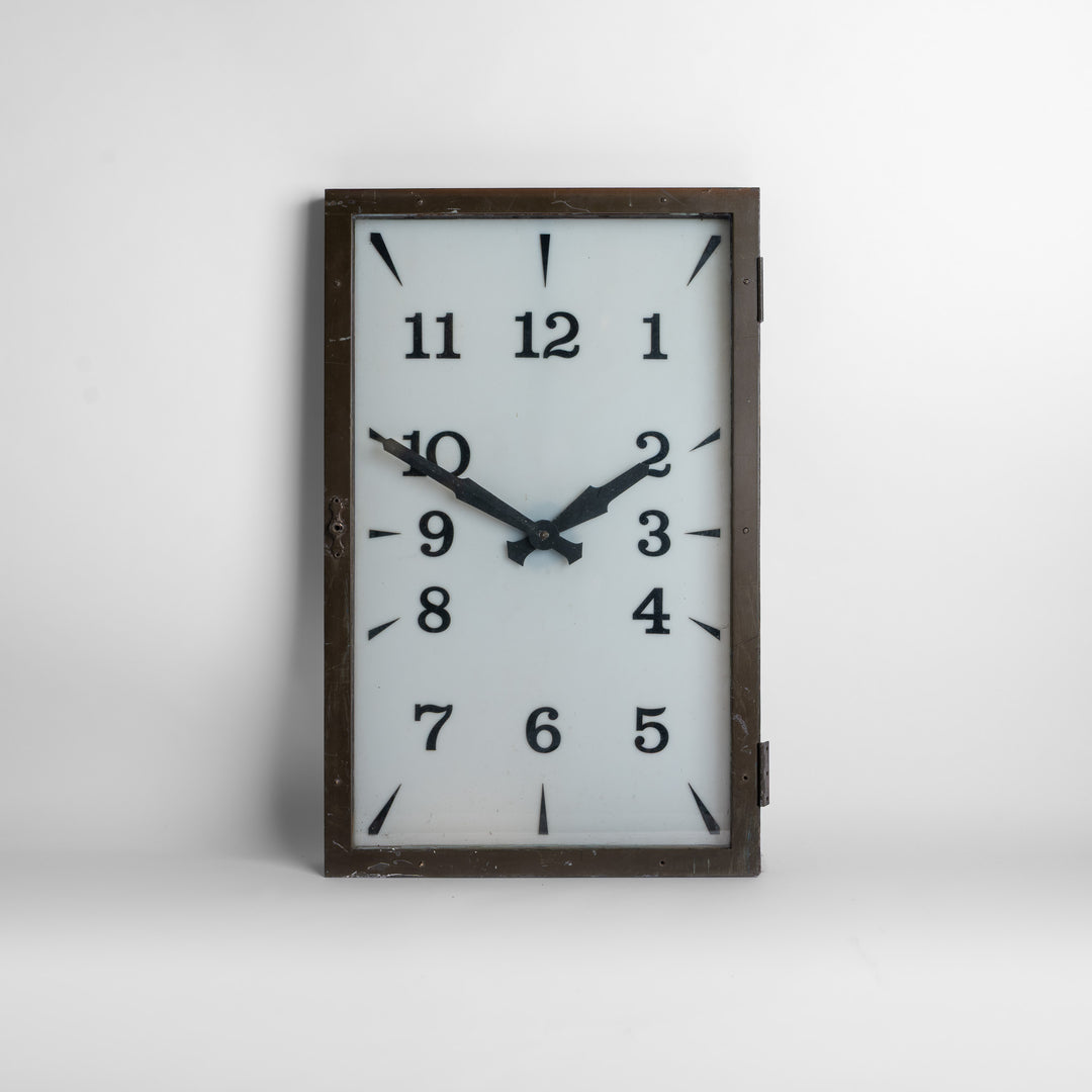 Rare Art Deco Illuminated Cinema Foyer Clock by Synchronome