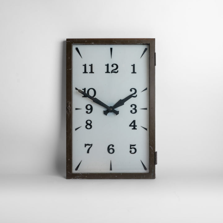 Rare Art Deco Illuminated Cinema Foyer Clock by Synchronome