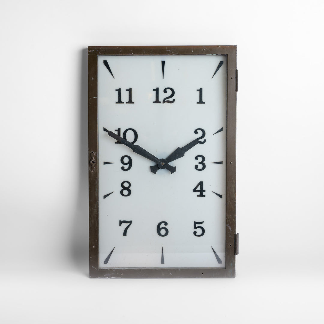 Rare Art Deco Illuminated Cinema Foyer Clock by Synchronome