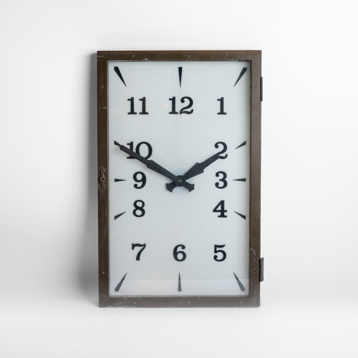 Rare Art Deco Illuminated Cinema Foyer Clock by Synchronome