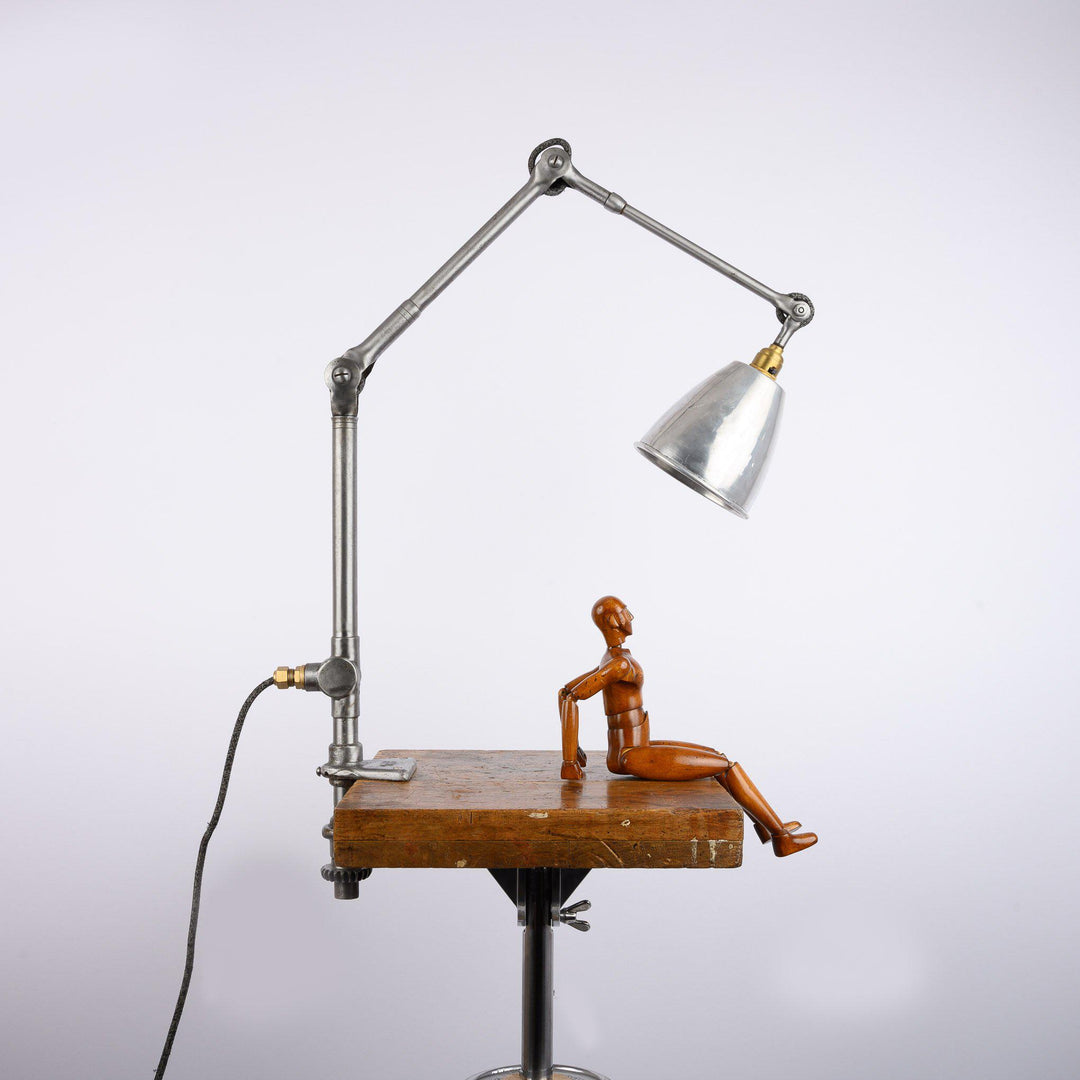 Rare Dugdill Clamp Base Machinist Lamp