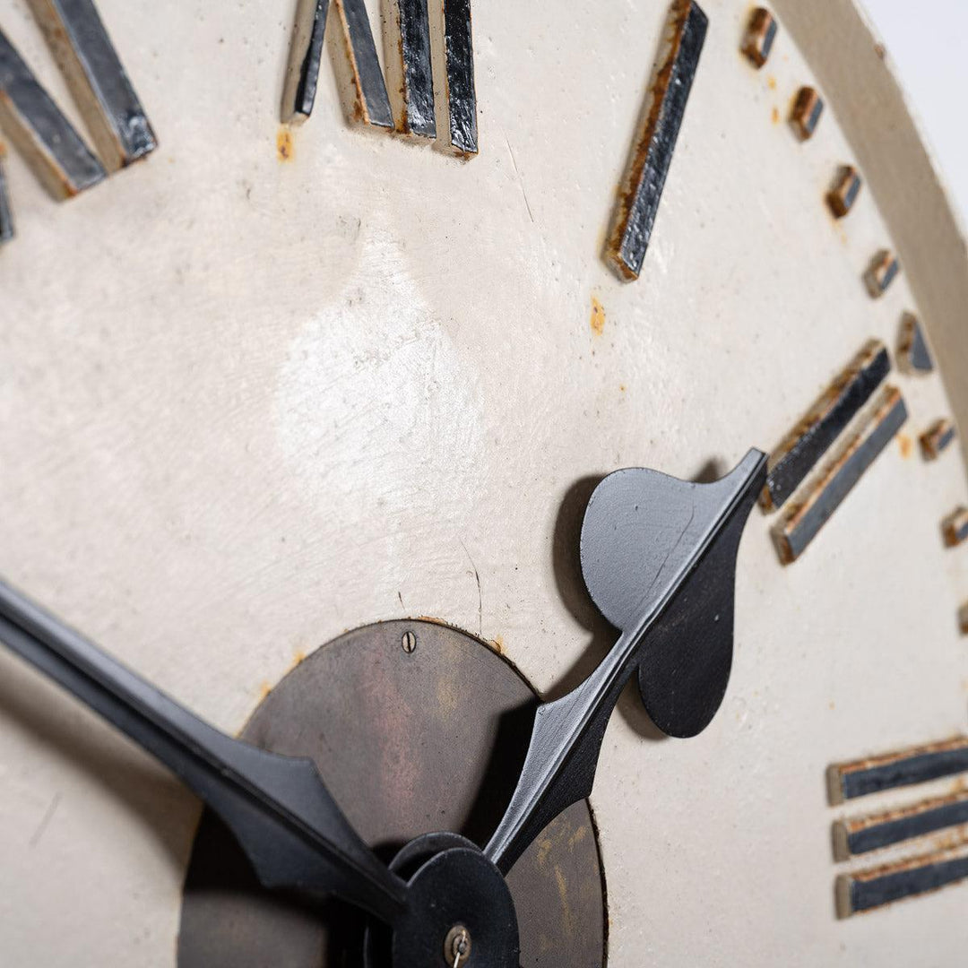 Rare Early Large Cast Iron Exposed Dial Railway Clock by Synchronome Electric