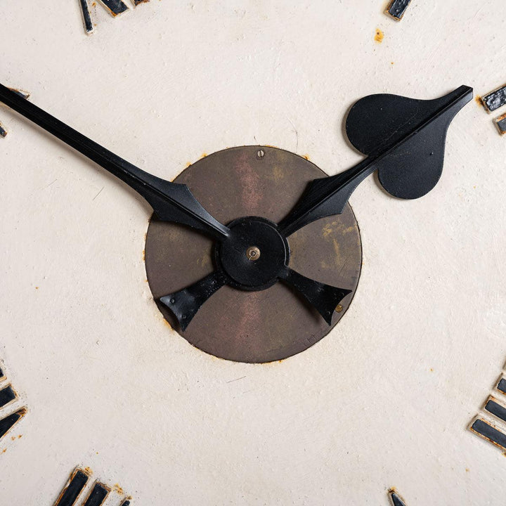 Rare Early Large Cast Iron Exposed Dial Railway Clock by Synchronome Electric