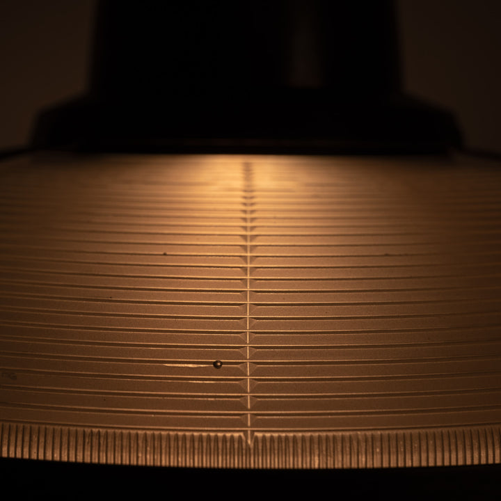 Rare Extra Large Holophane "Ripple-Lite" Glass Pendant Light