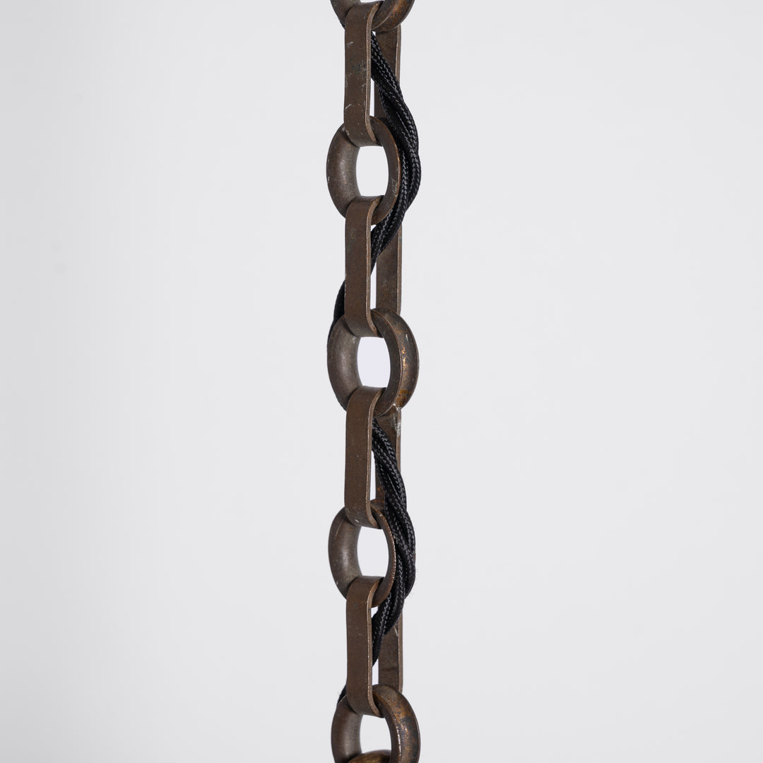 Rare Extra Large Holophane "Ripple-Lite" Glass Pendant Light