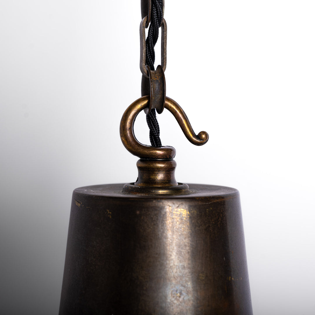 Rare Extra Large Holophane "Ripple-Lite" Glass Pendant Light