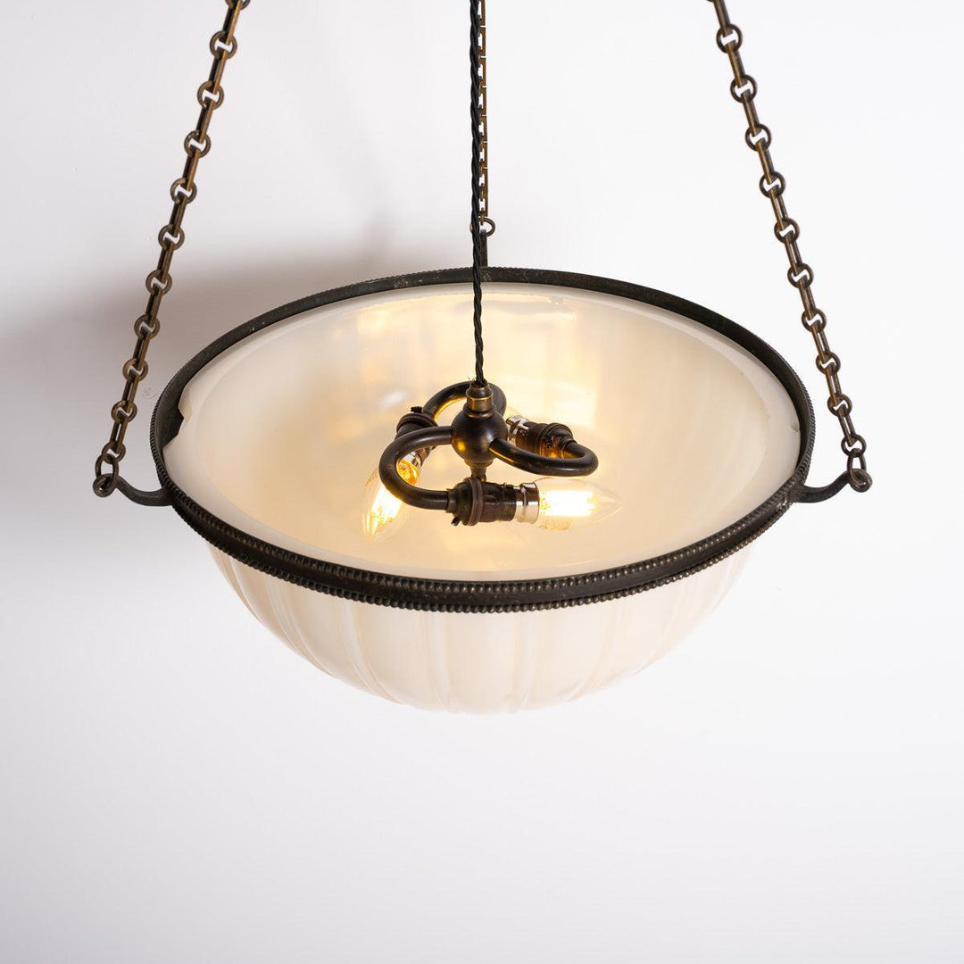 Rare Extra Large Jefferson & Co Model 489 "MOONSTONE" Plafonnier Pendant Light