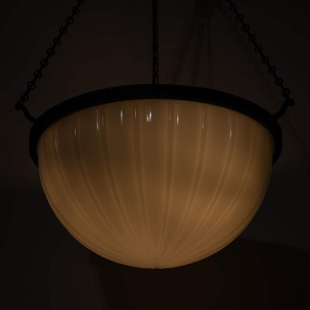 Rare Extra Large Jefferson & Co Model 489 "MOONSTONE" Plafonnier Pendant Light