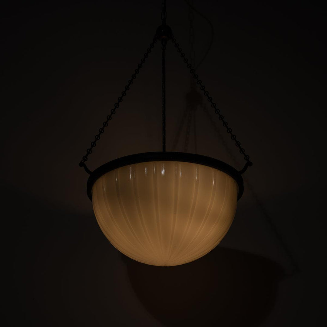 Rare Extra Large Jefferson & Co Model 489 "MOONSTONE" Plafonnier Pendant Light