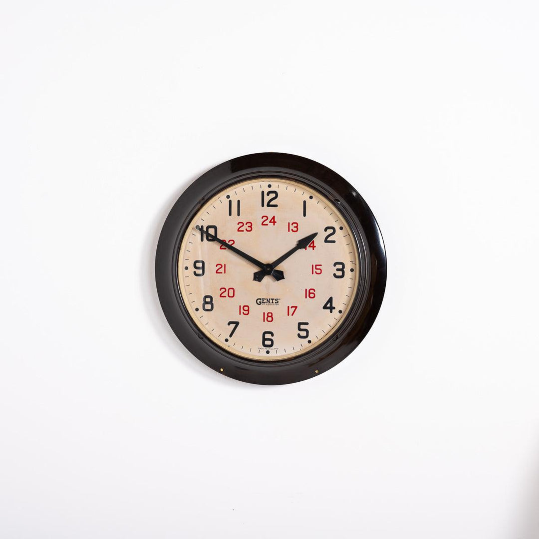 Rare Gents of Leicester 24 Hour Dial Bakelite Wall Clock