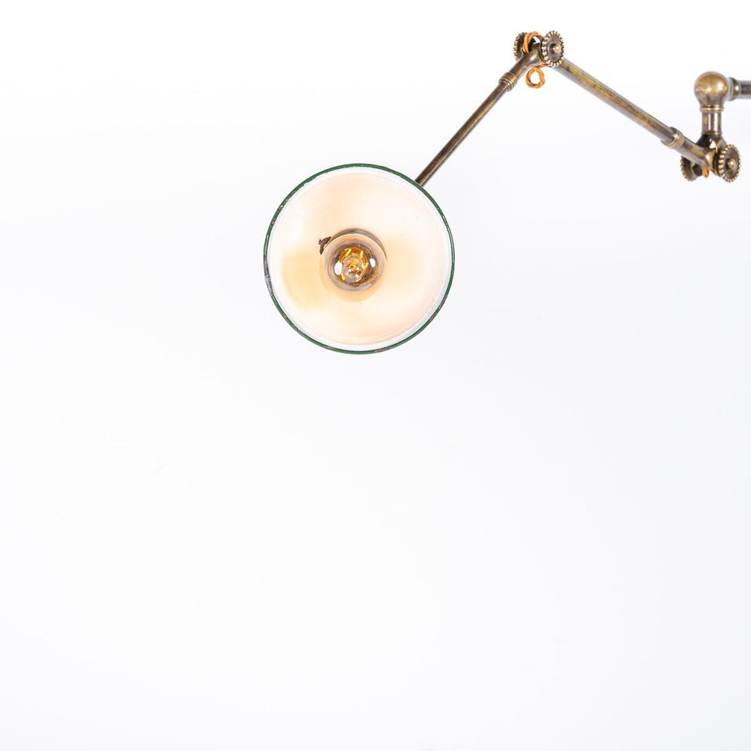 Rare Huge Brass Articulating Daisy Joint Machinist Lamp by John Dugdill & Co