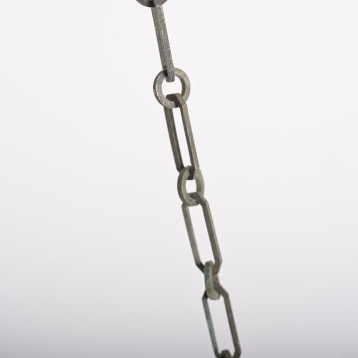 Rare Jefferson 482 Moonstone Plafonnier Pendant Light in Nickel-Plated Bronze Frame