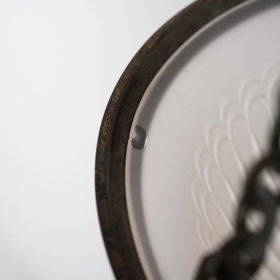 Rare Large F&C Osler Satin Glass Plafonnier Light with Original Heavy Cast Bronze Fittings