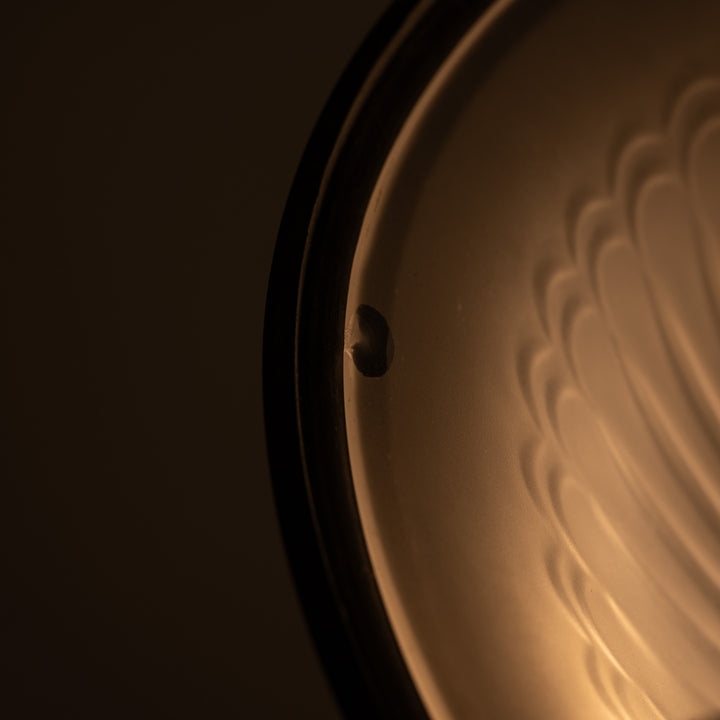 Rare Large F&C Osler Satin Glass Plafonnier Light with Original Heavy Cast Bronze Fittings