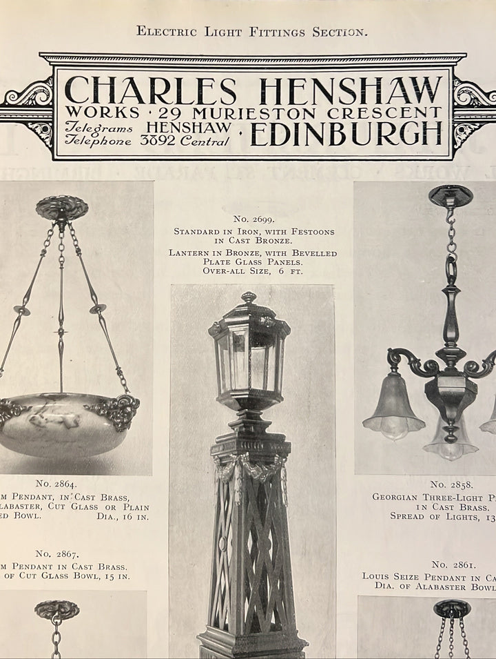 Rare Monumental Charles Henshaw Cast Bronze Plafonnier with Large Cut Crystal Bowl