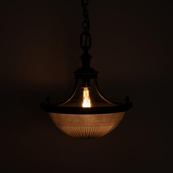 Rare Run of Seven Holophane Blondel Stiletto Bowls in Cast Brass Frames