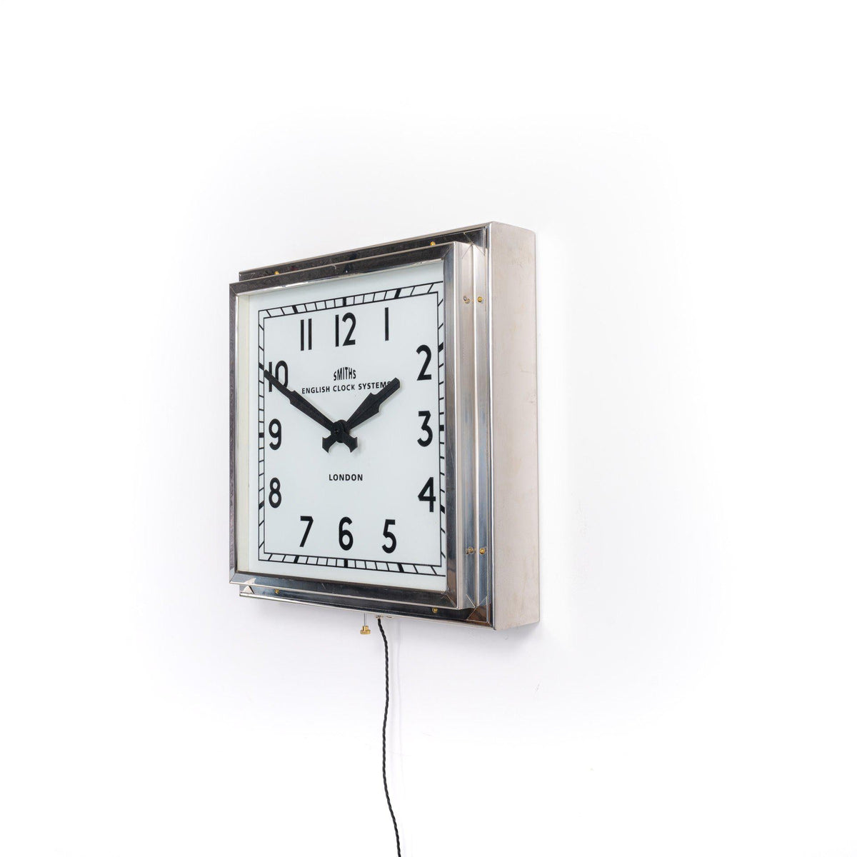Rare Vintage Art Deco Square illuminated Clock by Smiths of London ...