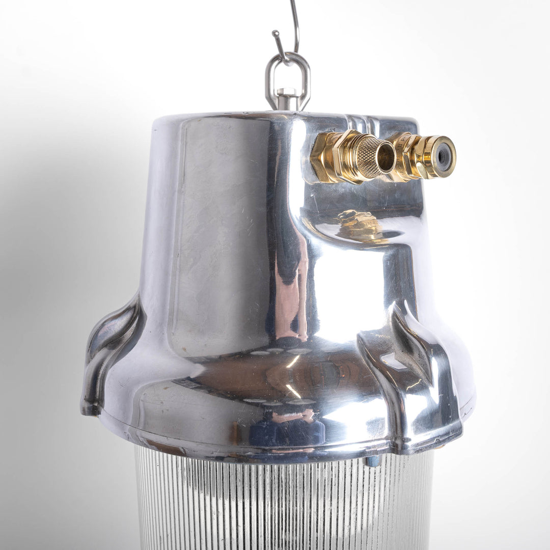 Rare Vintage Explosion-Proof Industrial Pendant Light by Victor