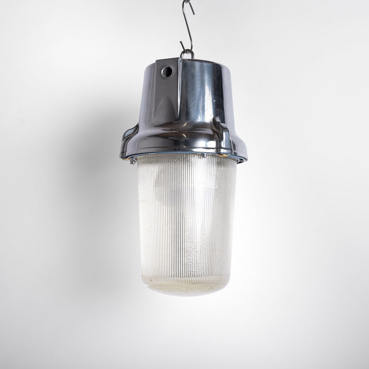 Rare Vintage Explosion-Proof Industrial Pendant Light by Victor