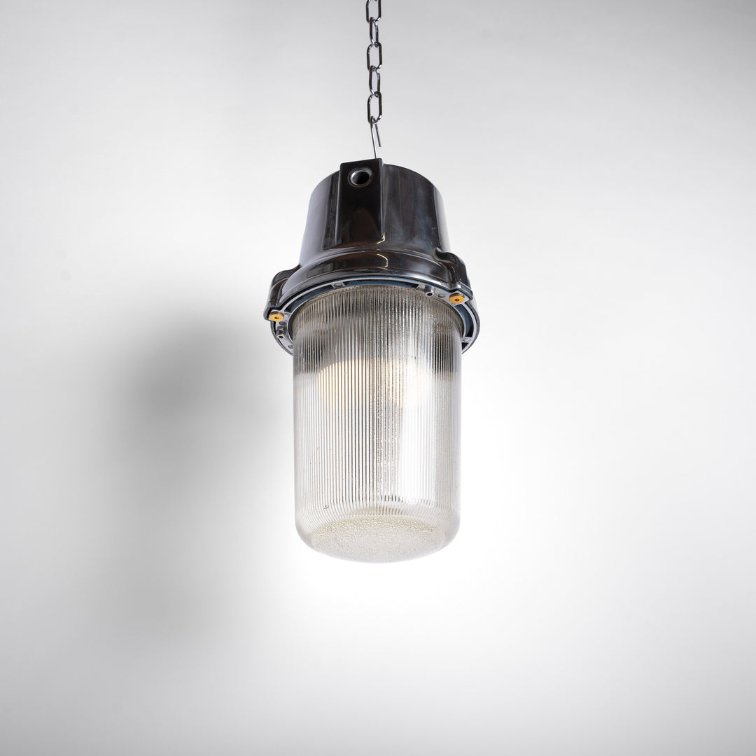 Rare Vintage Explosion-Proof Industrial Pendant Light by Victor