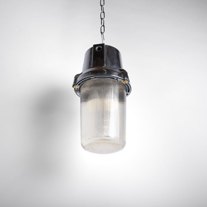 Rare Vintage Explosion-Proof Industrial Pendant Light by Victor