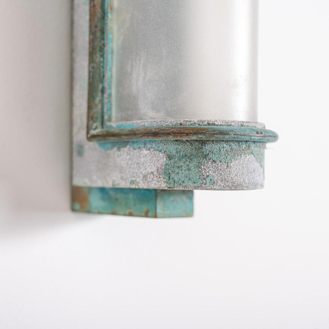 Reclaimed Art Deco Cast Bronze Cinema Wall Sconces with Original Verdigris Patina