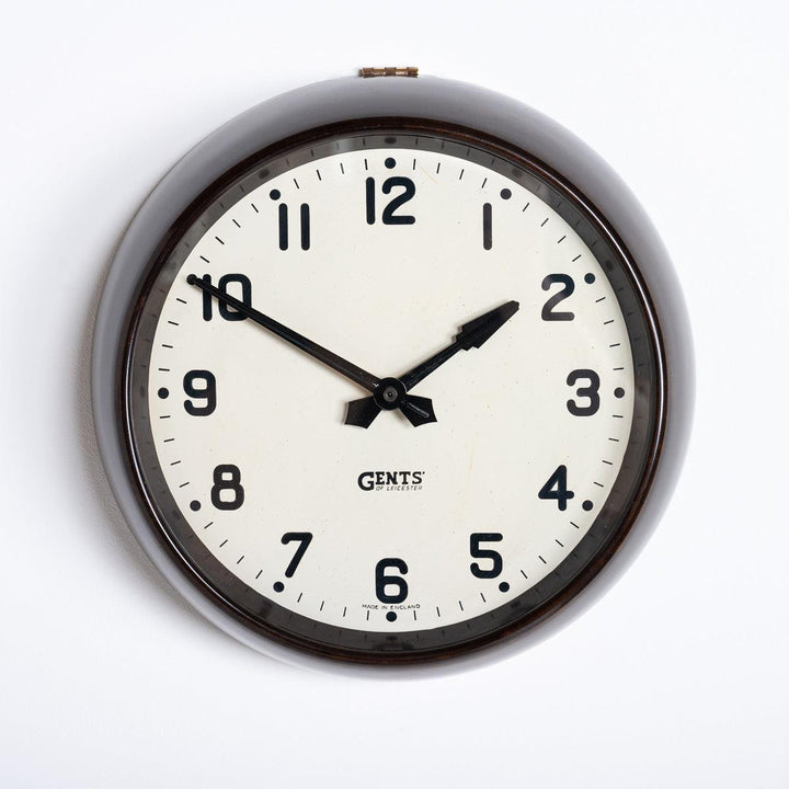 Reclaimed Bakelite School Clock by Gents of Leicester