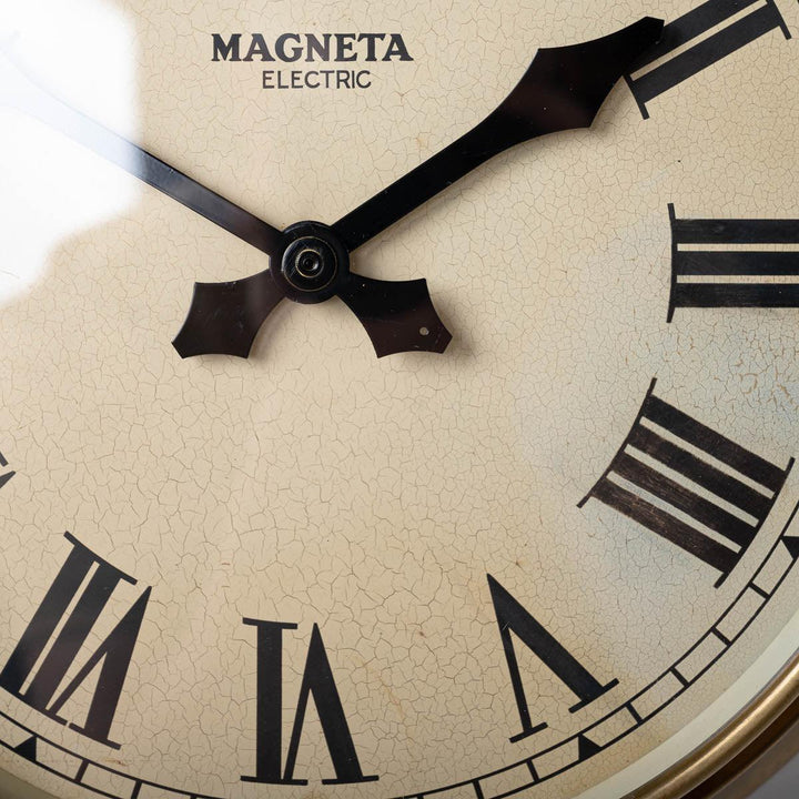 Reclaimed British Industrial Brass Wall Clock by Magneta London