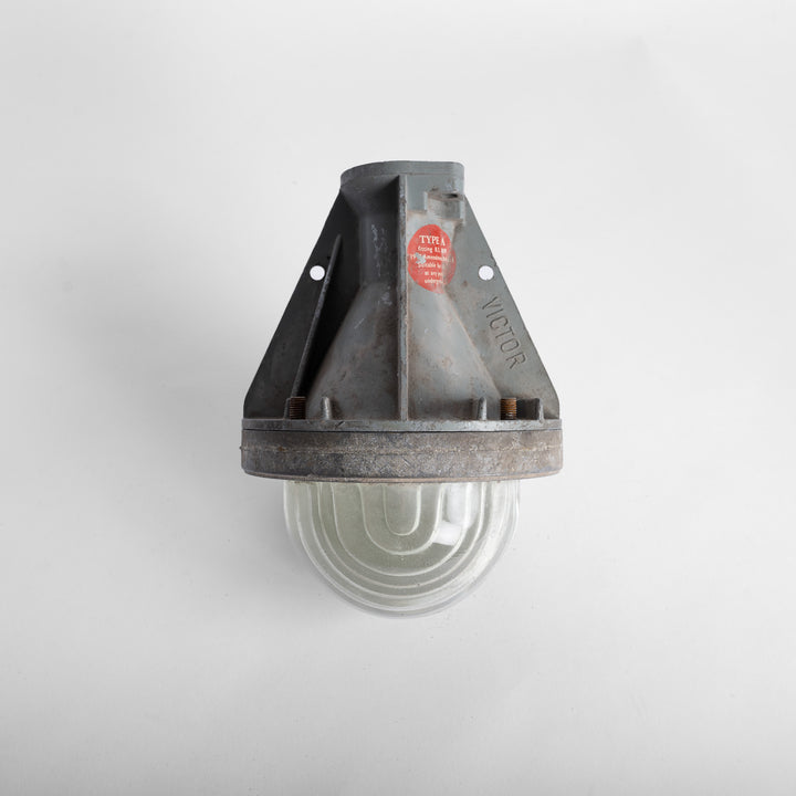 Reclaimed Cast Aluminium Flameproof Industrial Lights by Victor