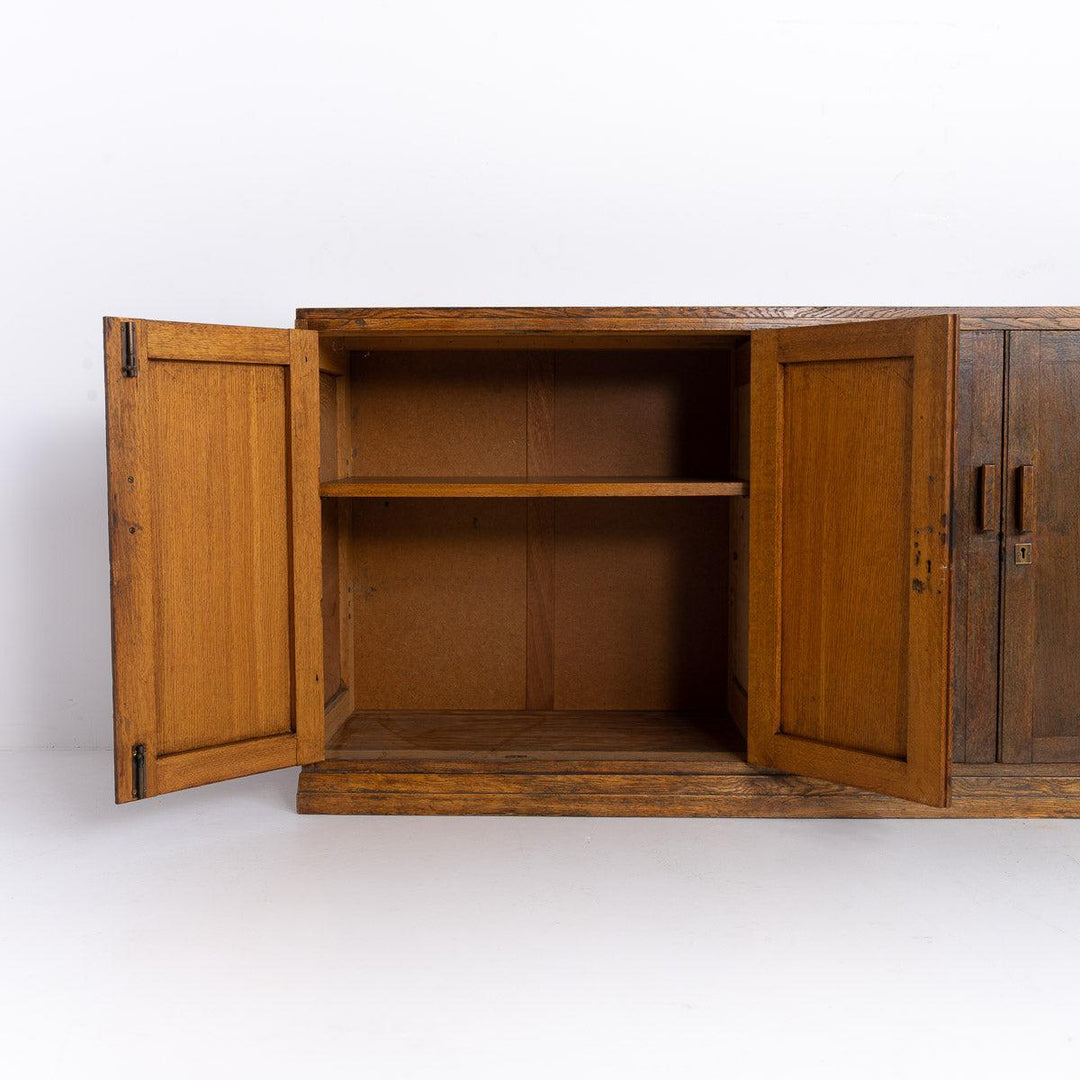 Reclaimed Early 20th Century Oak School Sideboard / Storage Cupboard