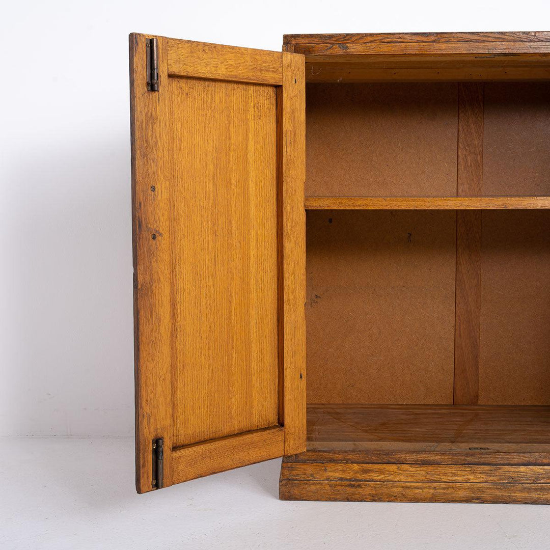 Reclaimed Early 20th Century Oak School Sideboard / Storage Cupboard