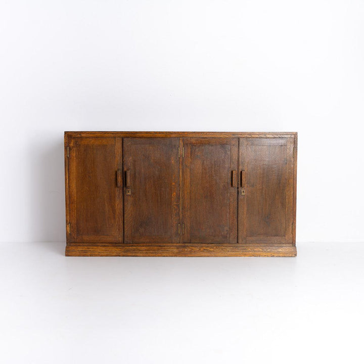 Reclaimed Early 20th Century Oak School Sideboard / Storage Cupboard