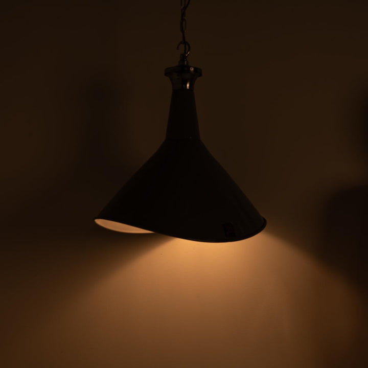 Reclaimed Extra Large Grey Enamel Vertical Elliptical Industrial Light Shades by Benjamin Electrical