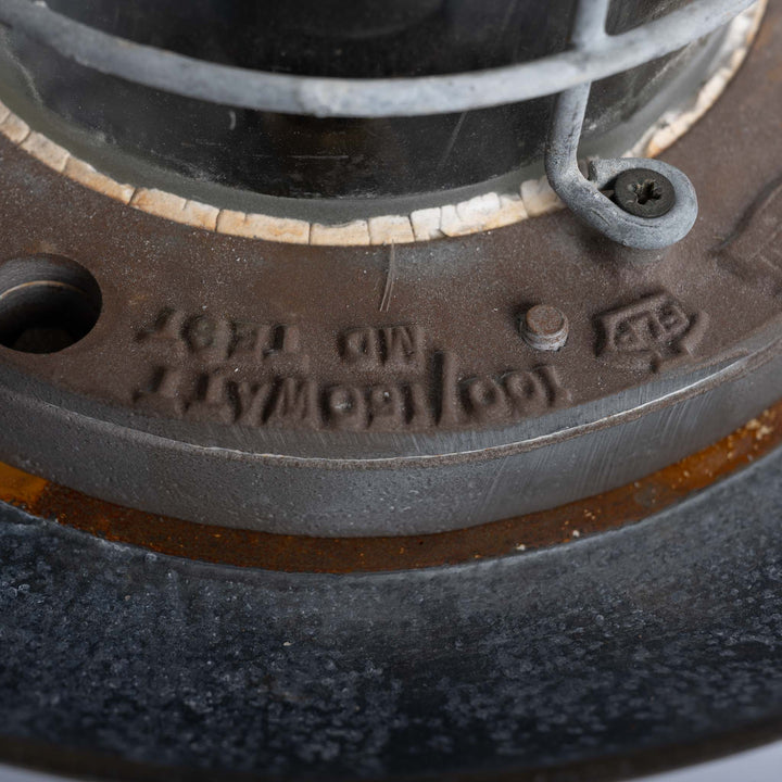 Reclaimed Heavy Cast Iron Industrial Flameproof Well Glass Pendant Lights by Walsall Conduits Ltd