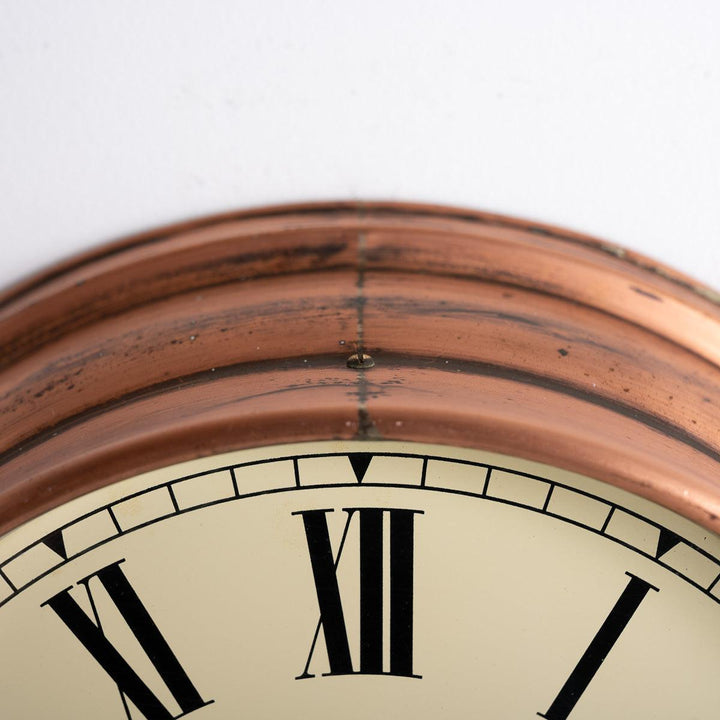 Reclaimed Industrial Aged Spun Copper Case Wall Clock by Synchronome