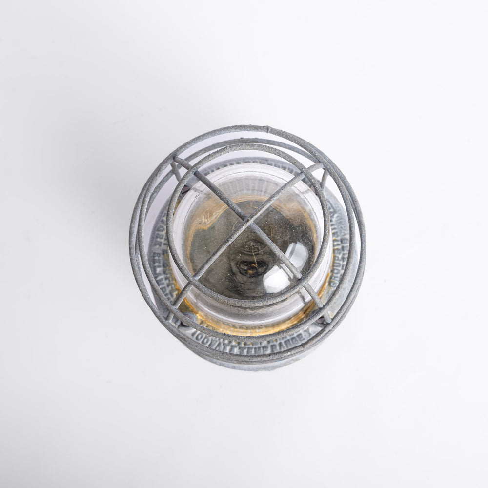 Reclaimed Industrial Caged Bulkhead Lights by Walsall Conduits Ltd