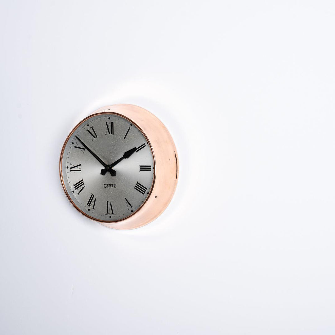 Reclaimed Industrial Copper Case Clock by Gents of Leicester