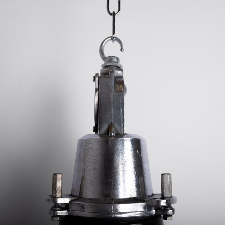 Reclaimed Industrial Green Enamel Pendants by Thorlux