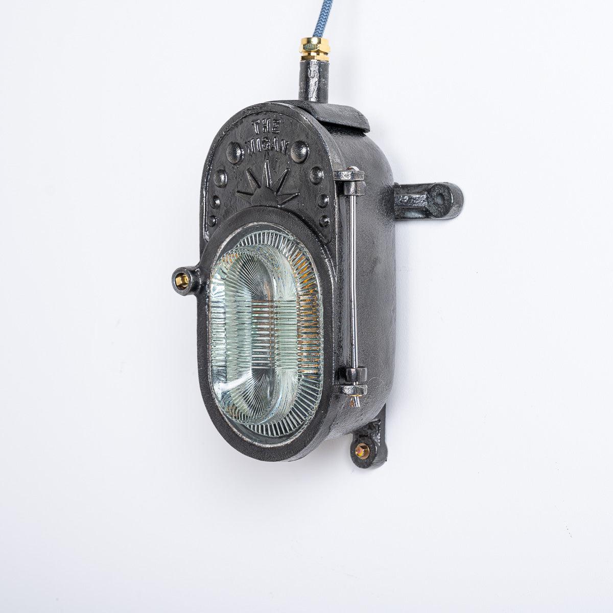 Led Bulkhead Prismatic Rectangular Reclaimed Industrial Prismatic Glass Bulkhead