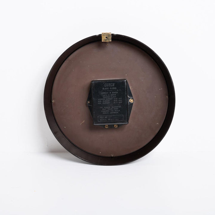 Reclaimed Large 14 inch Diameter Bakelite Slave Clock by Gents of Leicester
