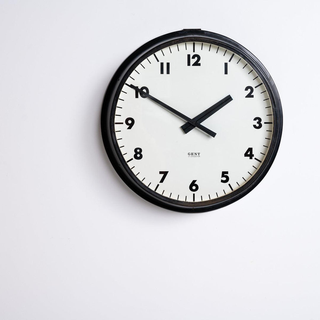 Reclaimed Large 18inch Diameter Industrial Slave Clock by Gent of Leicester