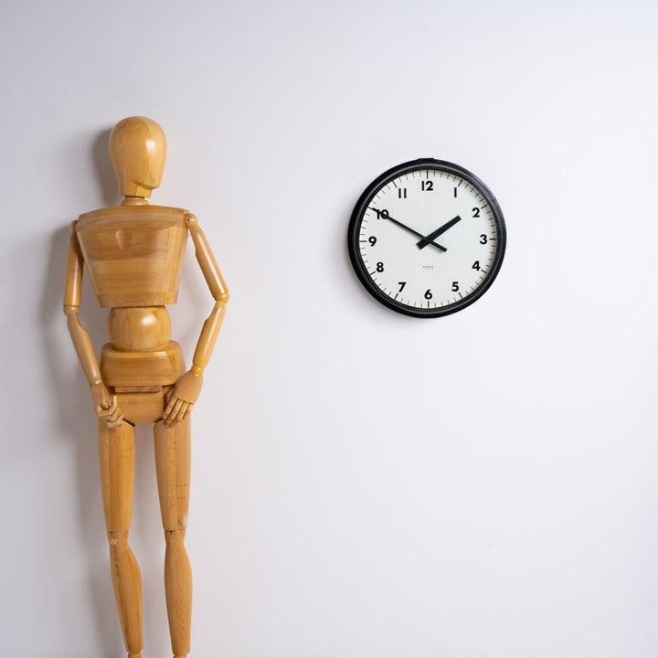 Reclaimed Large 18inch Diameter Industrial Slave Clock by Gent of Leicester