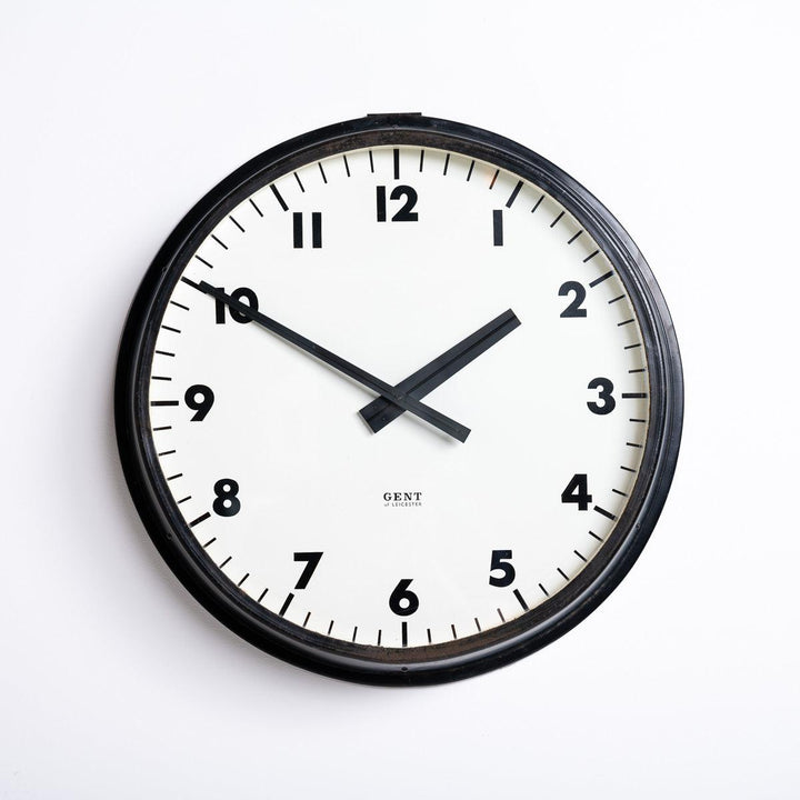 Reclaimed Large 18inch Diameter Industrial Slave Clock by Gent of Leicester