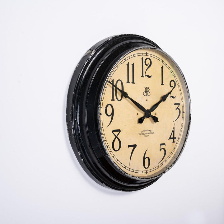 Reclaimed Painted Metal Factory Clock by ITR