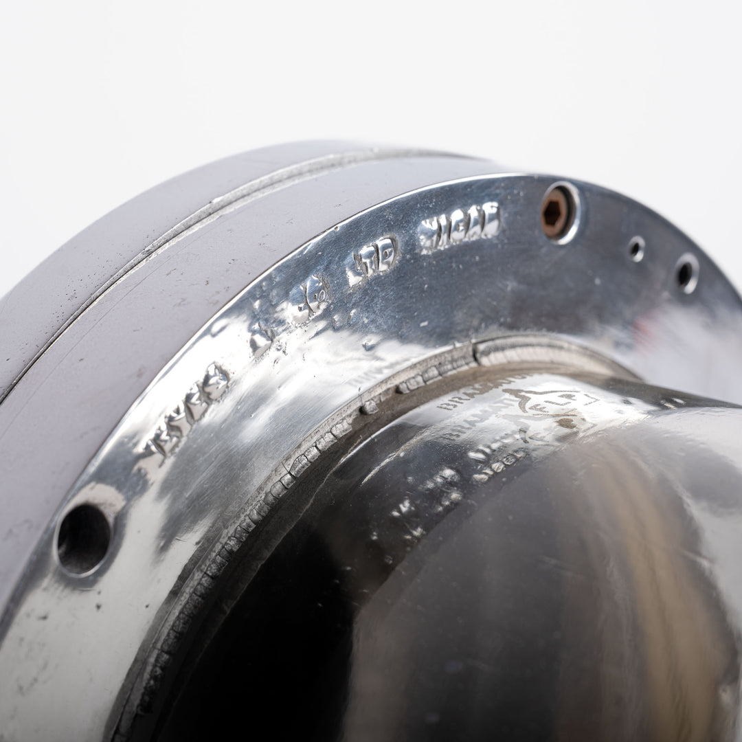 Reclaimed Polished Aluminium Industrial Flameproof Pendants by Heyes & Company Ltd