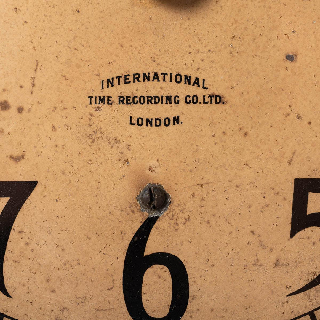 Reclaimed Small Industrial Art Deco Stepped Copper Case Wall Clock by ITR