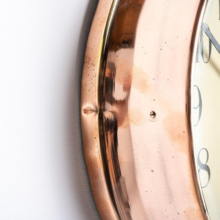 Reclaimed Vintage Polished Copper Factory Wall Clock by Synchronome